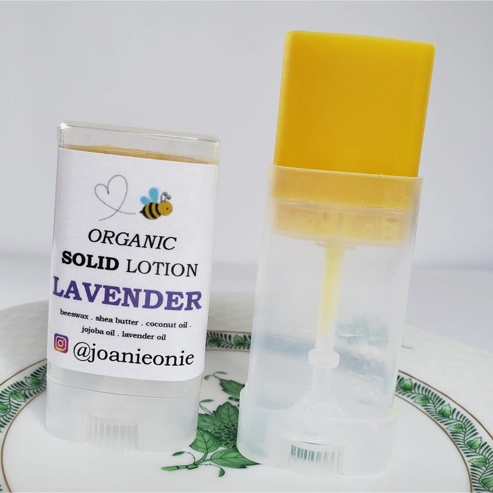 Solid Lotion Bar Organic LAVENDER Hand Crafted